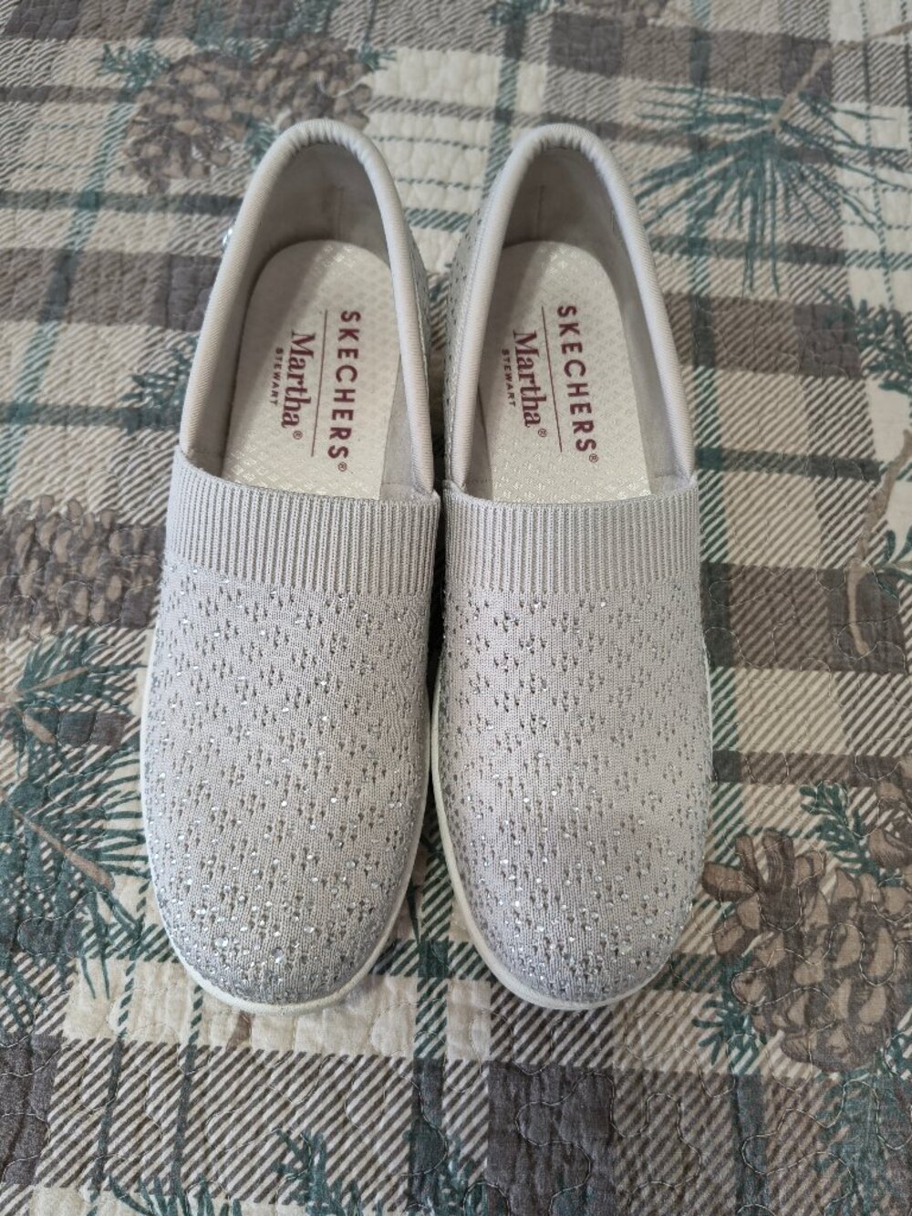 Martha Stewart x Skechers Sparkle Parallel Lite Wedges with Rhinestone
